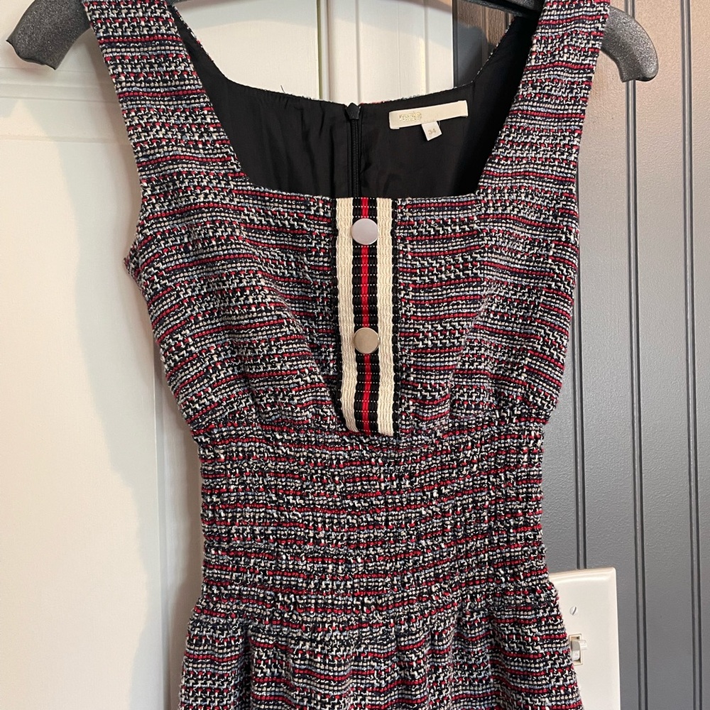 Maje Black and Red Tweed Jumpsuit